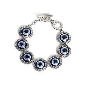 El Regalo 1PC Evil Eye Unisex Bracelet for Girls/Boys/Men/Women- Evil Eye Chain Bracelets (Round Evil Eye)