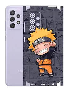 AtOdds - Samsung Galaxy A52 Mobile Back Skin Rear Screen Guard Protector Film Wrap (Coverage - Back+Camera+Sides) (Naruto)