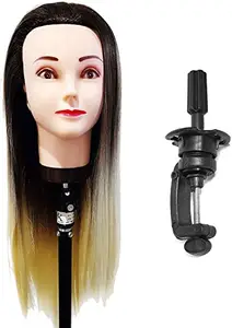 Morges Synthetic Hair Dummy with Stand for Salon Use Hair Styling & Makeup Training Dummy Head