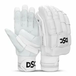 DSC Pro Player Cricket Batting Gloves for Mens, Color - White, Size - Mens, Right Hand