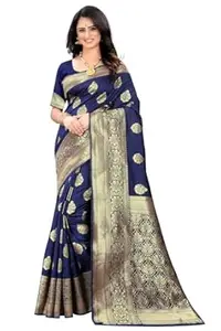 Shasmi Women's Banarasi Saree Pure Kanjivaram Silk Saree Soft new ladies 2026 Design Wear Pattu Sarees Latest Cotton Party Sari collections With Blouse Piece for Wedding sadi (PARI 6)