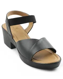 Liberty Senorita D839-05 Casual Sandal For Women With PU Sole | Comfortable Footbed | Durable And Lightweight | Summer Footwear | Everyday Wear Outdoor Indoor (Black 36EU)