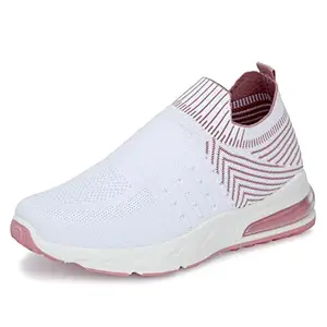 Flavia Women's Running Shoes (White/Pink 6 UK QD11018)