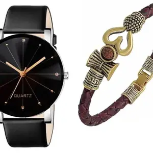 Design Watches and Kadu for Men(SR-118) AT-1181(Pack of-2)
