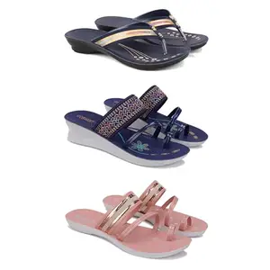 Women's Sandals | Lightweight Wear| Stylish & Easy to Wear For Women'SPCV-SAN-(3-COMBO)-1957-1947-1944-6