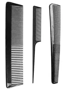 Ghelonadi Professional Hair Comb Set Hair Styling Combs Anti Static Heat Resistant Hairdressing Haircut Hair-Cutting Comb Black_Color Pack of 3