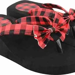Slippers for Women's Home Slippers Flip Flop Indoor Outdoor Flip Cute Foot Wear Daily Use - BZ-butterfly Red shosy slipper-7