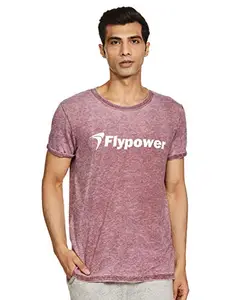 Flypower Badminton T Shirt U.K Ranjini Wine, Size Medium (Multicolor)