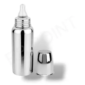 RB POINT Nurturewell Stainless Steel Infant Feeding Bottle Anti-Colic Design, 100% Bpa-Free, 240 Ml