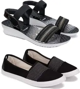 BERSACHE Extra Soft Classic Casual Slides for Women with Regular wear | Ultra Soft & Flexibility Technology | Combo(AP)(PP)-1931-1680 Multicolor