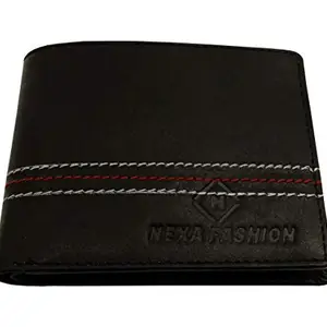 NEXA FASHION Mens Black Antique Leather Wallet