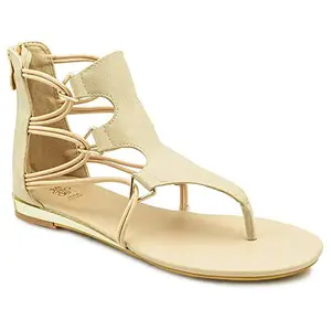 Tresmode Women Tan Fashion Sandals-2.5 UK/India (35 EU) (178-RENEZIA)