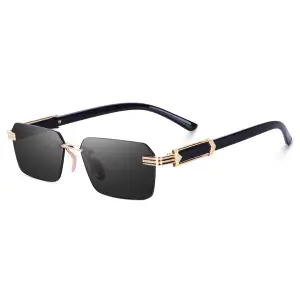 Visit the Dervin Store Dervin Rectangular Rimless Sunglasses for Men and Women