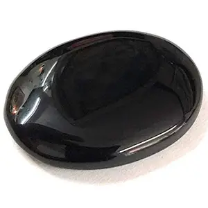Sahiba Gems 25.30 Cts Kala Sulemani Kala Hakik (Akik) Stone Rare & Black Oval Shape Pendant Size/Bracelet Size Gemstone