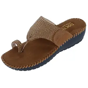 DOCTOR EXTRA SOFT Women's Flat Memory Foam Slippers/Flip-Flops Fancy Fashion Stylish Jewels Casual Comfortable Diabetic Orthopedic Orthocare Lightweight Synthetic Slipon Sandals for Girls & Ladies D-611