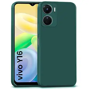 CSK Back Cover Vivo Y16 Scratch Proof | Flexible | Matte Finish | Soft Silicone Mobile Cover Vivo Y16 (Green)