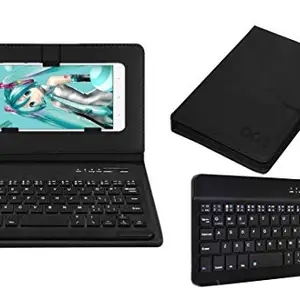 ACM Acm Bluetooth Keyboard Case Compatible with Xiaomi Redmi Note 4X Mobile Flip Cover Stand Study Gaming Black