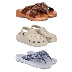 Women's Comfortable Sandal,Casual Lightweight Sandal for Everyday Wear | BT-(3-COMBO)-1890-OO1-1887-6-EURO-37