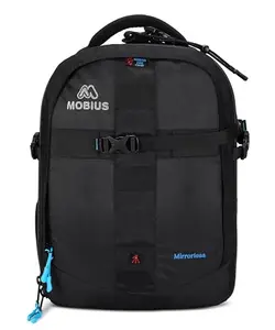 MOBIUS Mirrorless Waterproof DSLR Backpack Camera Bag with Rain Cover DSLR Camera with Lens 18 135 Lens 3 Nos 70-200 85mm-F1 8 Flash Battery Charger Tripod Memory Cards Laptop 15.4inches