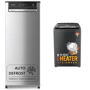 Whirlpool 192 L 3 Star Vitamagic PRO Frost Free Direct-Cool Single Door Refrigerator (215 VITAMAGIC, 6.5 Kg 5 Star StainWash Royal Plus Fully Automatic Top Load Washing Machine (SW ROYAL PLU