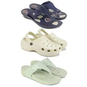 Trendy Open-Toe Sandals for Women – Soft Padded Footbed, Summer Wear | (COMBO-3)-1973-OO8-1983-7-EURO-38