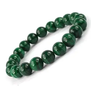 Natural Malachite Stretchable Bracelet for Reiki Healing and Crystal Healing
