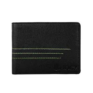 Mocy Artificial Leather Black Wallet for Men
