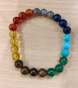 Crystal Bracelet for Women & Men – Natural Healing Stones | Handmade Adjustable Energy Bead Bracelet | Chakra Balance | Gift for Wellness, Meditation & Fashion|Multi|Pack of 02