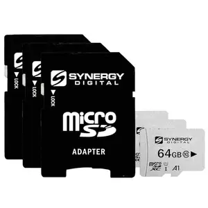 Synergy Digital 64GB Micro SDXC Secure Digital UHS-I Memory Cards, Compatible with Samsung Galaxy Note 4 Cell Phone - Class 10, U1, 100MB/s, 300 Series - Pack of 3