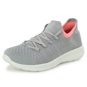 Bourge Micam-409 L.Grey and F.Pink Running Shoes - 7 UK (39 EU) (8 US) (Micam-409-07)