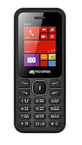 Micromax All-New X413 Dual Sim keypad Mobile with 1.8" Screen|Auto Call Recording | Power Saving Mode| Bright Torch | Expandable Storage Upto 16GB | Wireless FM |Black price in India.