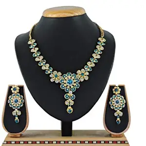 Shashwani Women's Alloy Necklace set (Turquoise)-PID26099