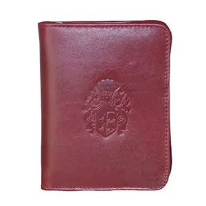Style98 Men's and Women's Leather Passport, Document Holder Long Wallet (Red)