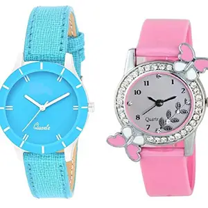 RPS FASHION WITH DEVICE OF R Analog Blue Dial Girls's Watch Pack of 2