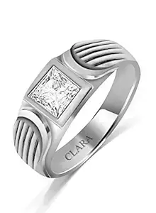 Clara Made with Swiss Zirconia The Zebra 925 Sterling Silver Ring Gift for Men & Boys