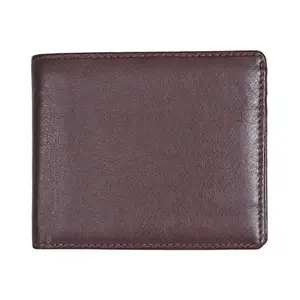 Leatherman Fashion LMN Genuine Leather Brown Dark Brown Unisex Wallet(6 CC Slot)