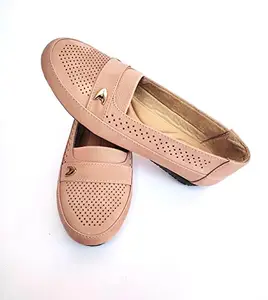 Women's & Girl's Stylish Casual Loafers (Numeric_4) Peach