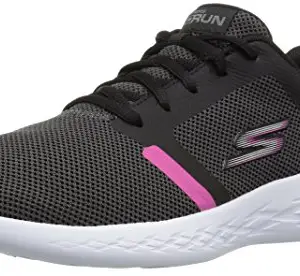 Skechers womens GO RUN 600 - BLACK/HOT PINK Running Shoes -3 UK (6 US) (15069)