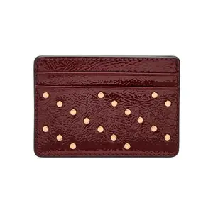 Fossil Women's Steven Card Case, Red Mahogany, One Size, Steven Card Case