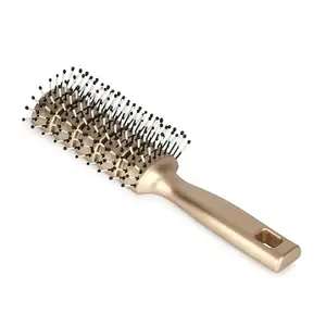 Nfilla Round Barrel Anti-Static Hair Brush with Boar Bristles, Nano Thermal Ceramic Ionic Tech | For Extra Shine | Protect Hair, Enhance Texture, For Straightening & Drying