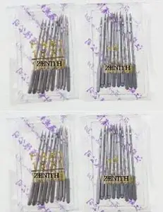 Zenith Needles for Domestic Sewing Machines Automatic Front Loading and Traditional Hand Operated Black Machines (40, HA 21)