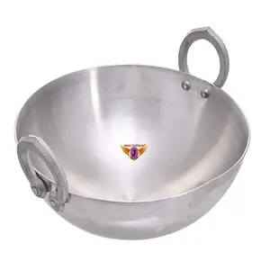 Jayam Traditional Aluminium Kadhai for Cooking (11 inch, 2.5 L, Color)