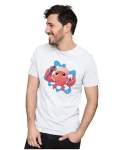 ALLEN BLACK Men's & Women's Regular Fit T-Shirt Cute Crab Chef 100% Cotton Unise T-Shirt White_CHEFCR10-White 2XL Men Round_