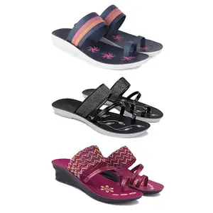 Women's Sandals | Lightweight Wear| Stylish & Easy to Wear For Women'S PCV-SAN-(COMBO-3)-1991-1946-1949-7