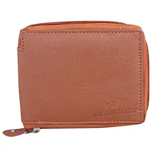 pocket bazar Men's Wallet Casual Tan Artificial Leather Wallet (5 Card Slots)