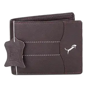 WILD EDGE Brown Genuine Leather Wallet