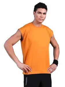 CHKOKKO Sleeveless T Shirts Gym Vest for Men Oversized Workout Solid Tank Top for Man Running Lightweight Breathable Casual Summer Wear