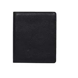 Leatherman Fashion LMN Genuine Leather Black Unisex Wallet(6 CC)