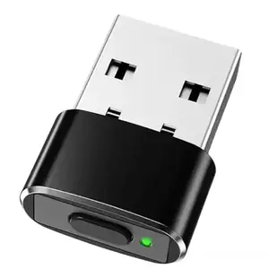 USB Mouse Jiggler with 3 Modes (Auto Jitter, Swipe, Slide) – Undetectable Mouse Mover & Cursor Shaker – Plug-and-Play Metal Vibration Device, No Driver Needed – Moves Arrow to Keep PC/Laptop Awake