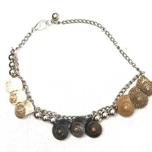 NIPSTec Sea Shell Charm Bracelet for Women & Girls | Silver-Toned Adjustable Chain with Shell & Bead Accents | Feminine Boho Jewelry for Beach, Vacations, Parties & Everyday